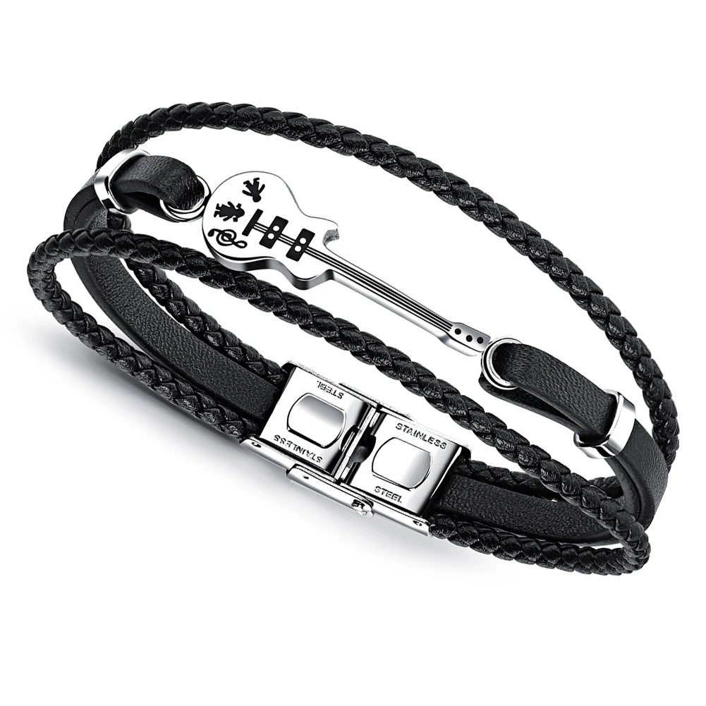 

Многослойный кожаный плетеный браслет для влюбленных пар