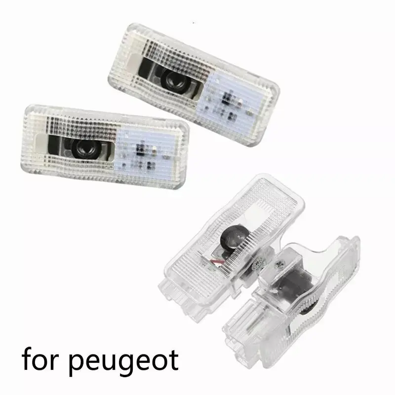 

2PCS LED Car Door Light Logo Projector Laser Lamp For PEUGEOT 407 308 408 508 RCZ 1007 3008 206 5008 Car Decorative Accessories