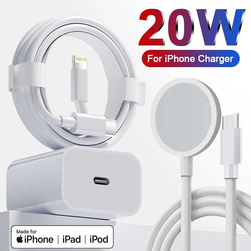 

APPLE Original PD 20W USB C быстрое зарядное устройство для iPhone 12 11 14 13 Pro Max Mini X XS XR 7 8 Plus AirPods Magsafe беспроводные зарядные устройства