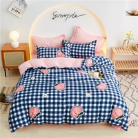 bedding set luxury blue pink love home textile duvet cover pillowcase bed sheet queen king double single size3 4pcs bedclothes