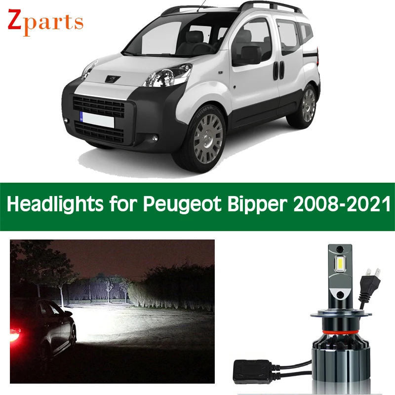 

12v 6000k Canbus Headlamp Bulb For 2008 - 2021 Peugeot Bipper Tepee AA LED Headlight Low High Beam Lighting Lamp Accessories