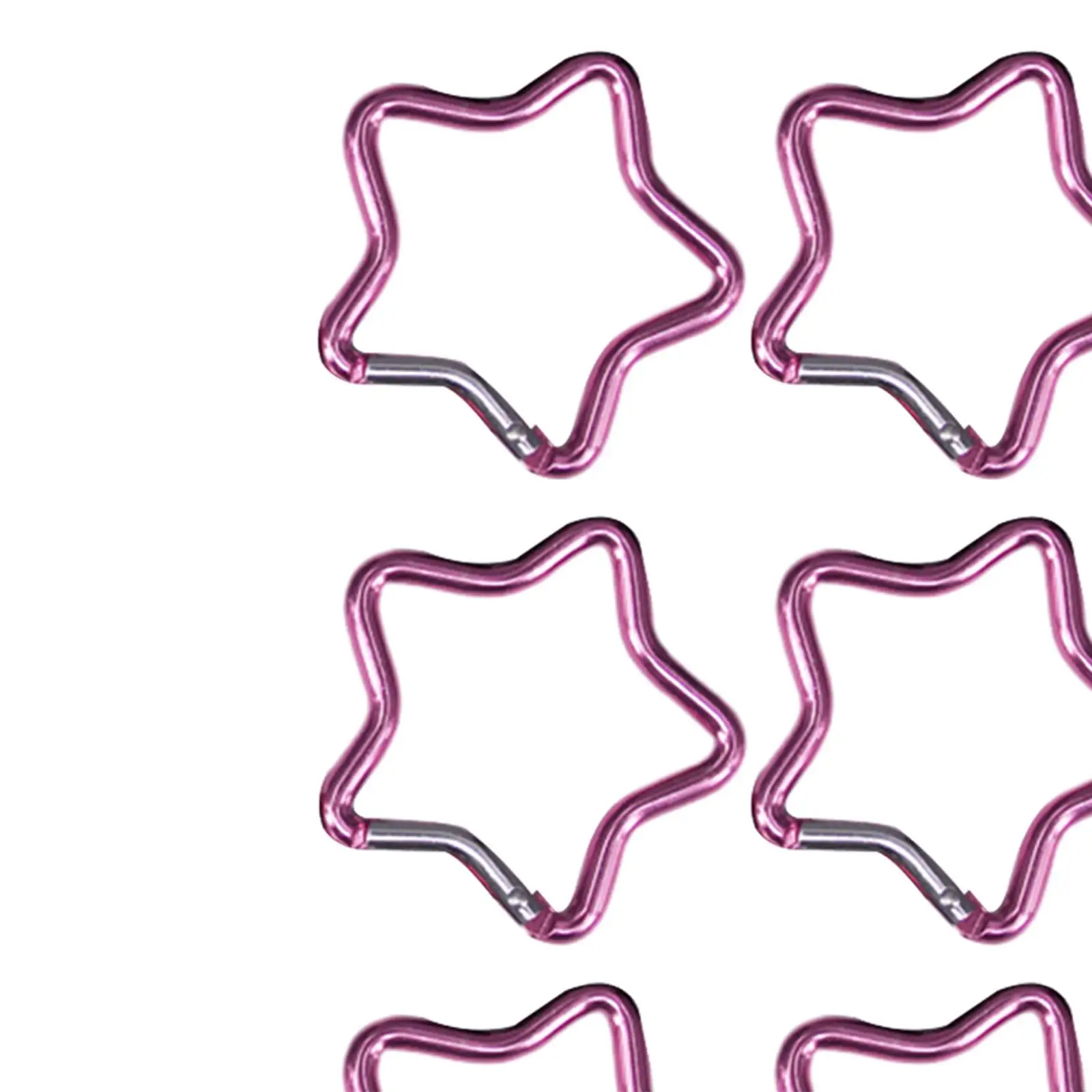 10Pieces Five Pointed Star Shaped Carabiner Key Chain Clip Keyring Hook Heavy
