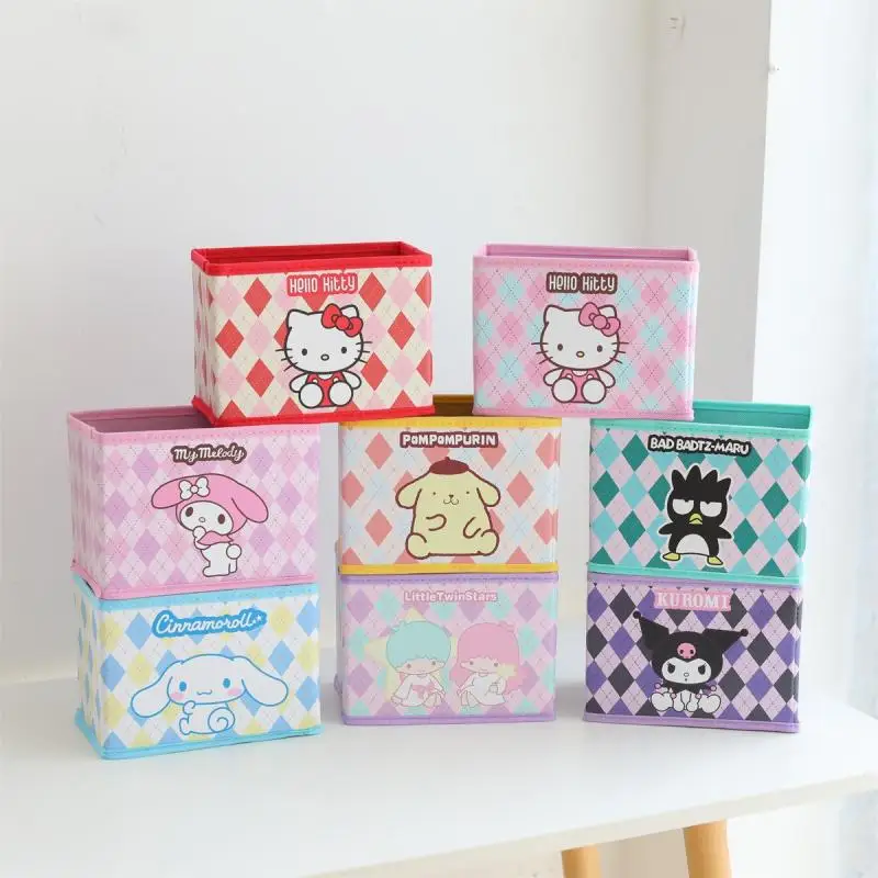 

Sanrios Kuromi Cinnamoroll My Melody Pompom Purins Kittys Pochacco Anime Cute Cartoon Cosmetics Storage Box Desktop Storage Box