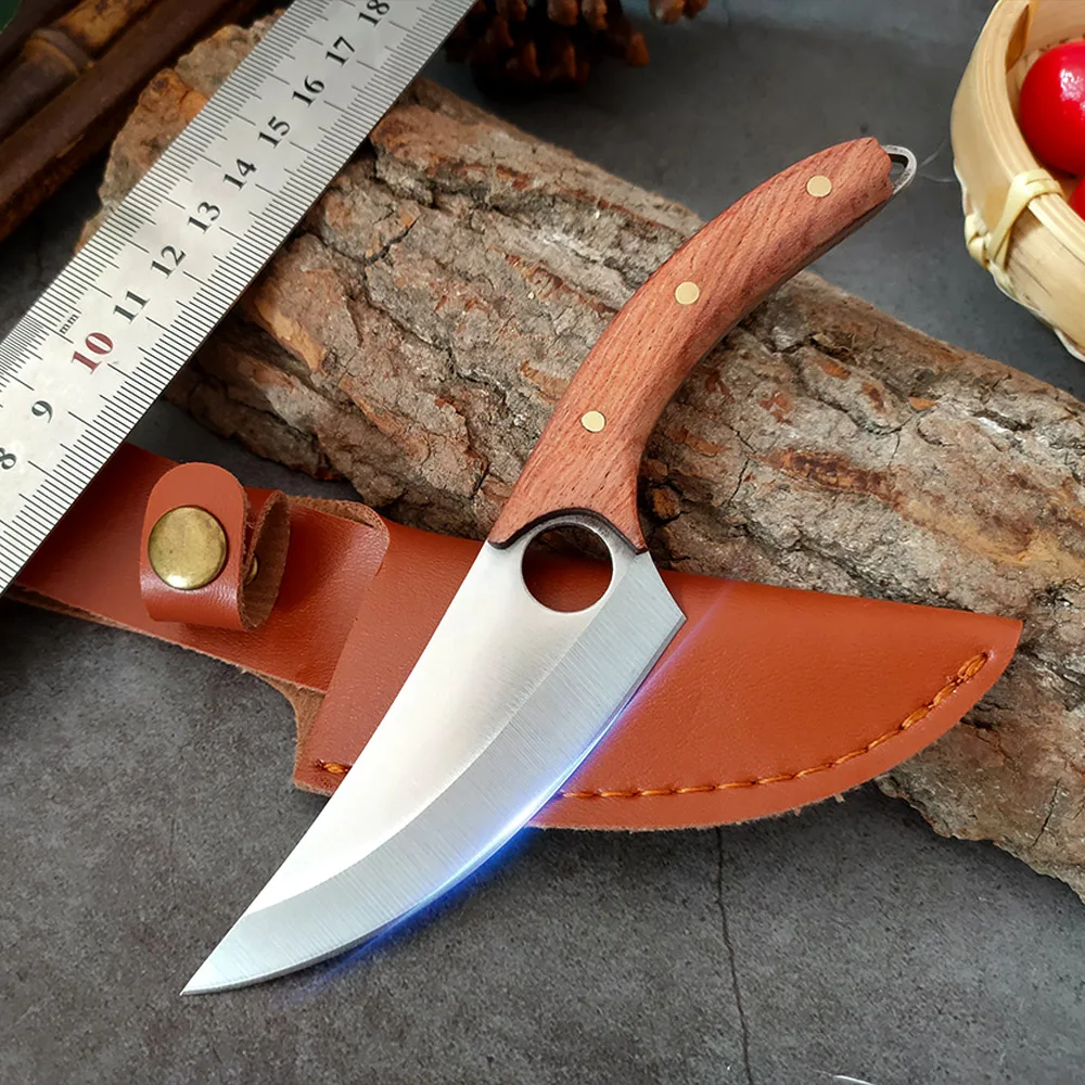 

Handmade Forged Cleaver Kitchen Boning Knives 5CR15 Steel Blade Wood Handle Kitchen Knives Butcher Knife For Kitchen