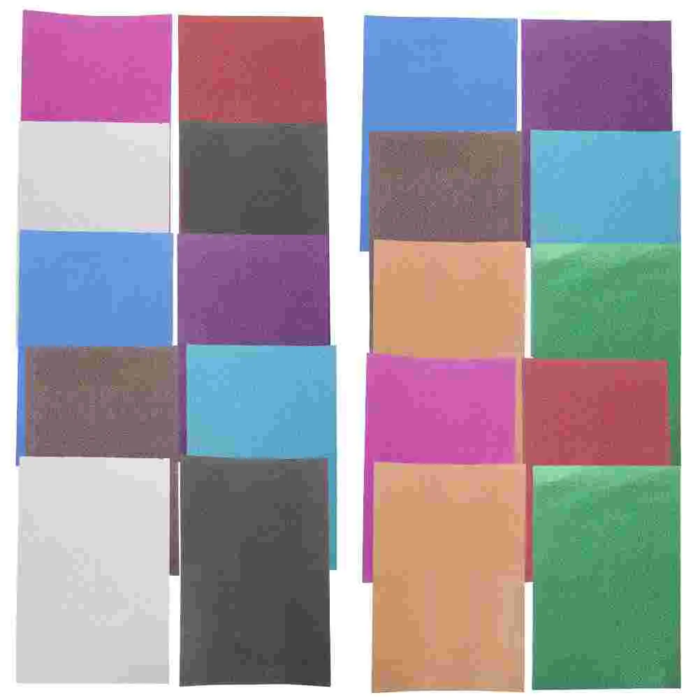 

20pcs Glitter Cardstock Paper Craft Paper DIY Craft Paper Glitter Papers Colored Craft Paper