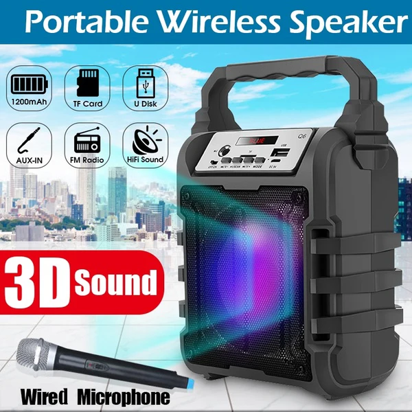 

Outdoor Wireless Bluetooth Speaker Square Dance Portable Portable Subwoofer Audio Support Microphone Audio
