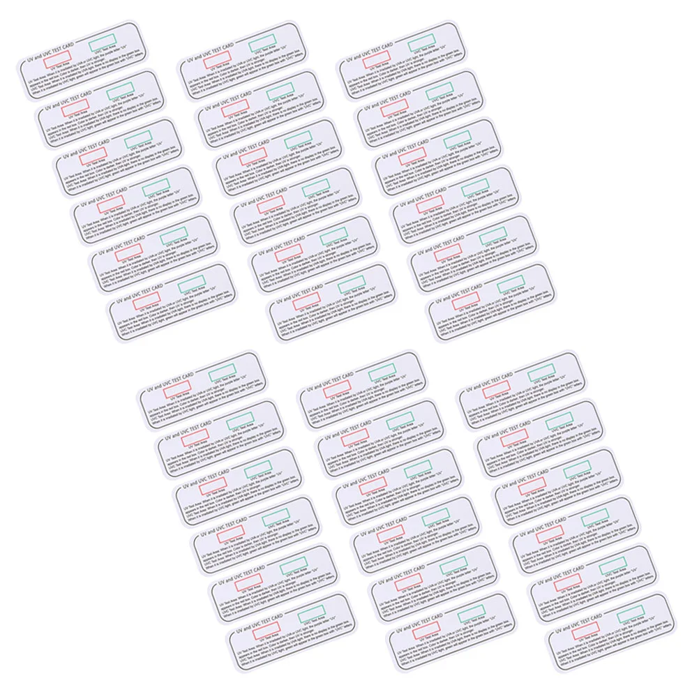 

30Pcs Tableware Cabinet UVC Meters Cabinet Test Cards Kitchen Supply