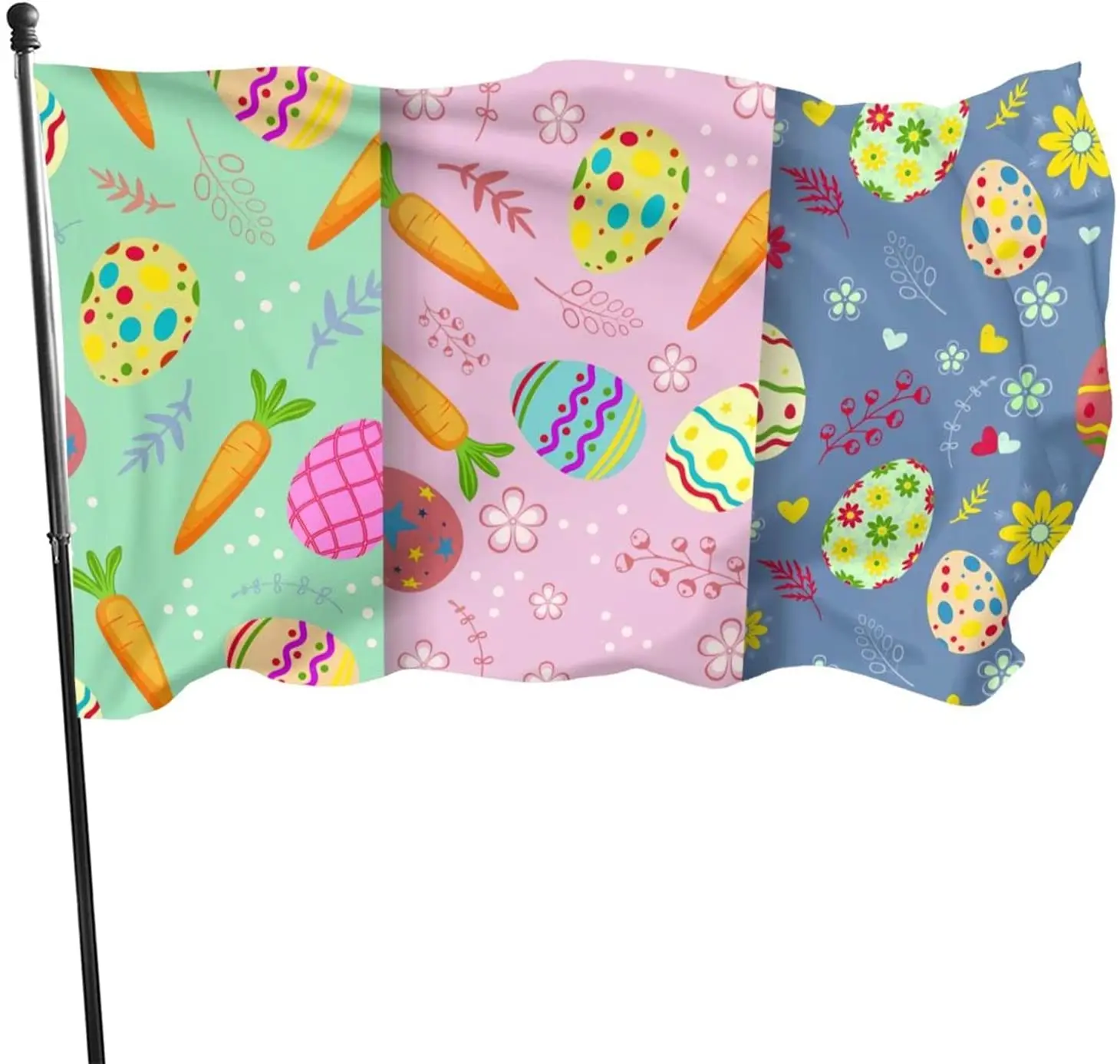 

colorful easter egg and carrot Garden flag Polyester Garden Flag Fade Resistant It Is Also Suitable For Room Decoration Flags