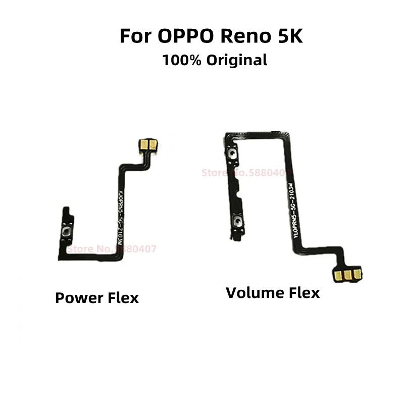 

Original Power ON OFF Volume Control Buttons Flex Cable For OPPO Reno 5K Reno5k Power Switch Side Keys Connector Replacement