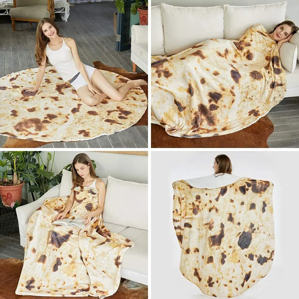 Pancake Air Conditioner Shawl Blanket Double-Sided Velvet Blanket Sofa Blanket Pancake Blanket Office Pancake Blanket