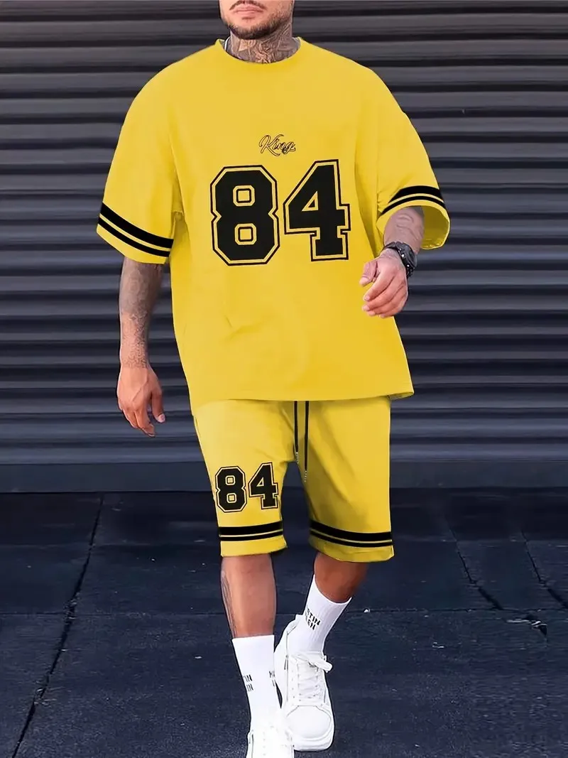 Модные спортивные повседневные шорты с короткими рукавами уличный повседневный