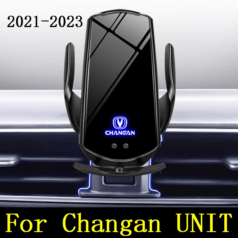 

For Changan UNIT 2021-2023 Automatic 20W Qi Car Wireless Charger Magnetic USB Infrared Sensor Phone Holder Mount