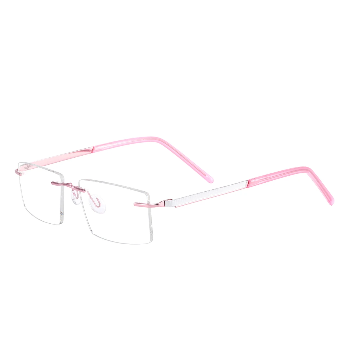 

Цветные очки без оправы для мужчин и женщин, Мужская металлическая фоторамка для линз по рецепту для близорукости, прогрессивное чтение