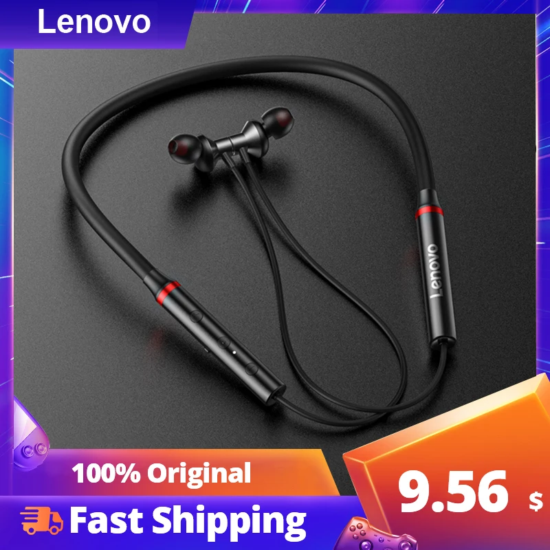 

Спортивные Bluetooth-наушники Lenovo HE05X, высокое качество звука, магнитный шейный ремешок, гарнитура