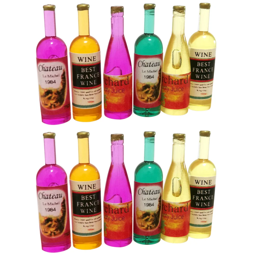 

Bottles Mini Miniaturedollhouseaccessories House Decor Scene Drinks Bardiy Cake Kitchen Topper Beveragedrinkingbulk Modeltool