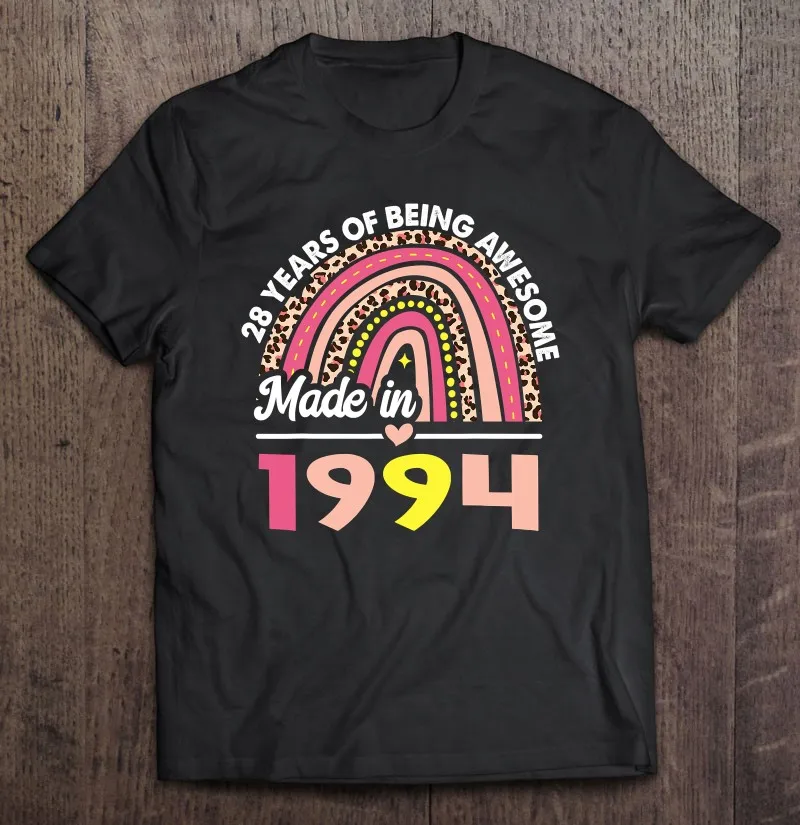 

Футболка Мужская/Женская на день рождения 28 лет, 1994