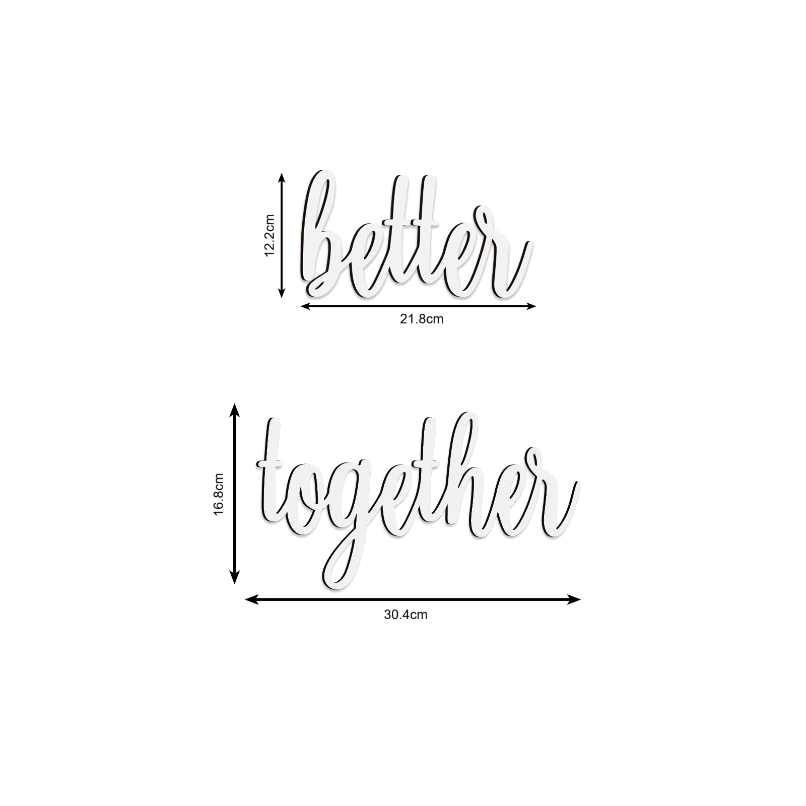 Фото Знаки на стул Better Together — белый деревянный свадебный набор, таблички на стулья из 2 предметов для приема, свадебный декор в деревенском стиле №2
