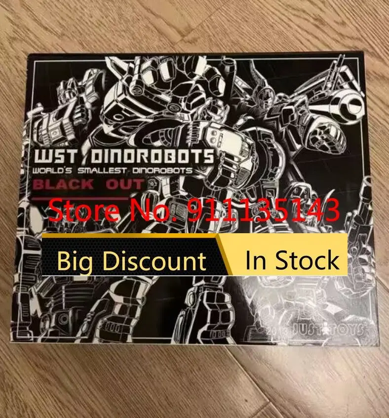 

Justitoys Grimlock Wst World'S Smallest Dinobots Black 3rd Party Transformation Toys Anime Action Figure Toy Deformed Model