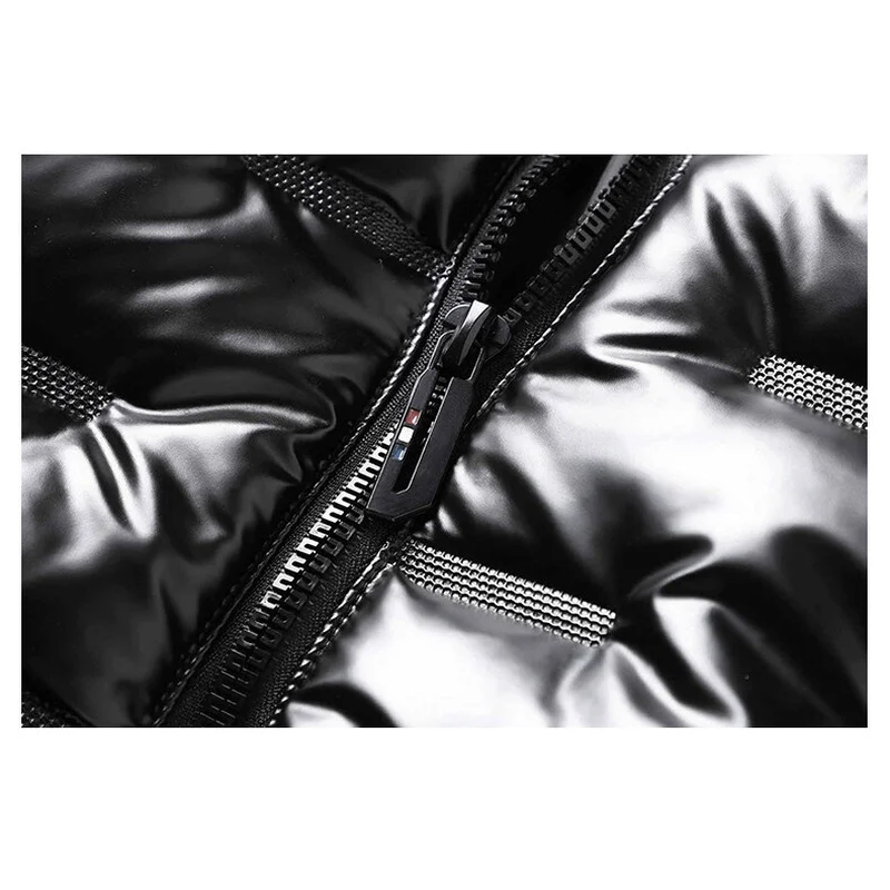 Varsanol Winter Hooded Parkas Men Windbreaker Fashion Thermal Coats Mens Thick Warm Glossy Black Jackets Outwear Men's Clothings