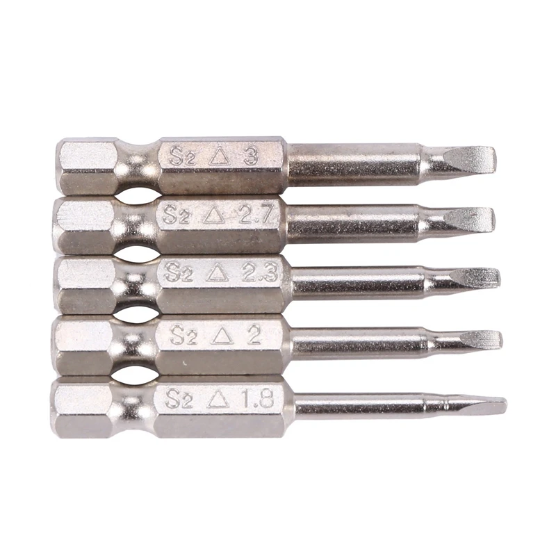 

5Pcs Set Triple-Cornered Screwdriver Bits S2 Steel 1/4 Inch Hex Shank 50Mm Long Screwdrier Set DIY Hand Tools