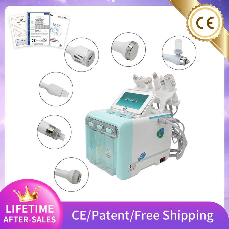 

6-in-1 Hydrooxygen Bubble Hydrodermizer Vacuum Spa Center Deep Skin Cleaning Pores Tender Skin Hydrating Skin Care Instrument