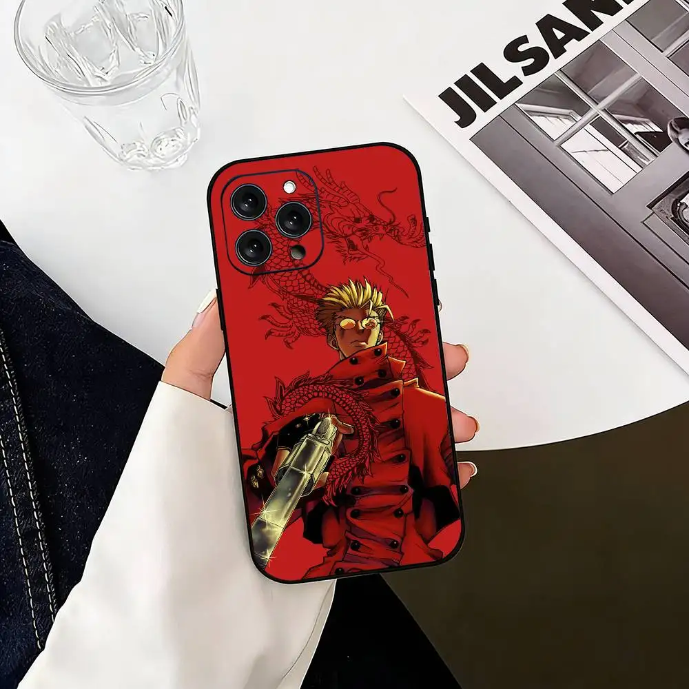 Фото Мягкий силиконовый чехол для телефона с аниме-дизайном C-Cool Trigun Stampede для iPhone 17 16 15 14 13 12 11 X XR Plus Pro Max Plus №3