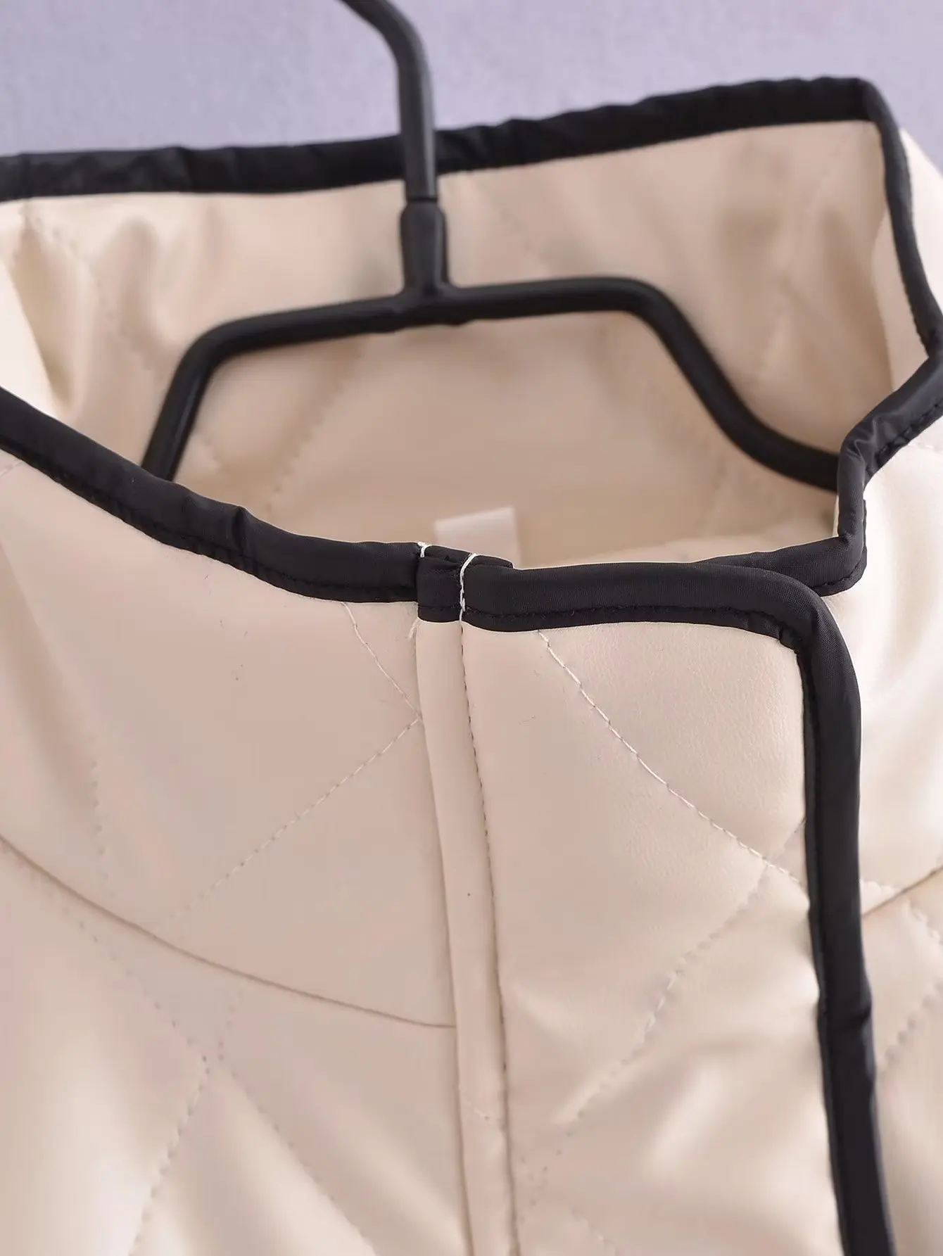 SLTNX Winter Parkas Women Jacket 2022 Solid Leather PU Quilted Ladies Jackets Coats with Pockets Zipper Warm Women Casual Parkas
