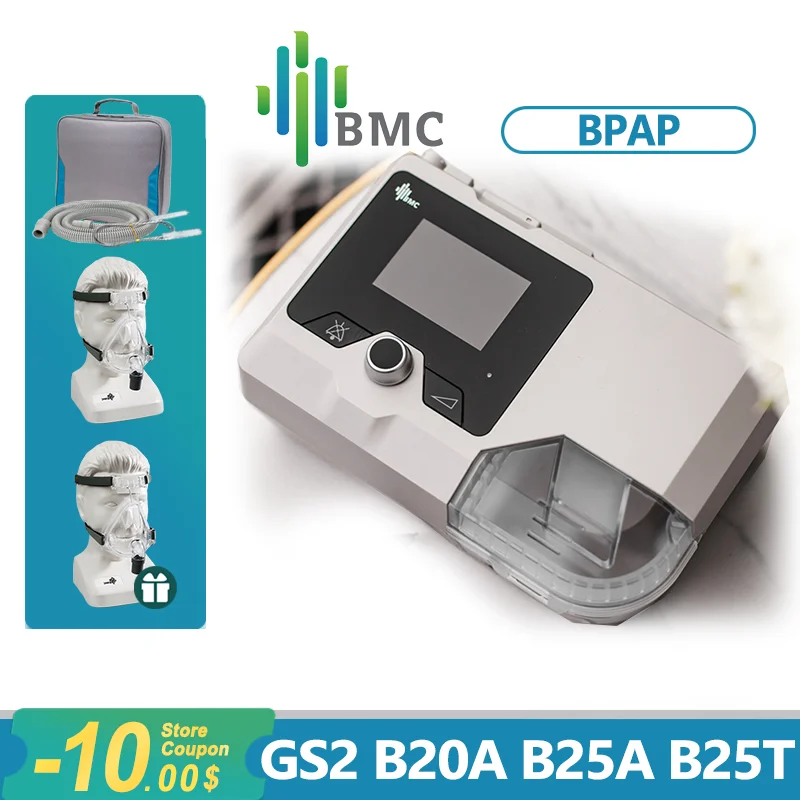 

BMC G2S BPAP B20A/B20T/B25T CPAP двухуровневый CPAP для храпа, сна, апноэ, ХОБЛ, анти-жесткий воздух, с полной маской для лица, увлажнитель