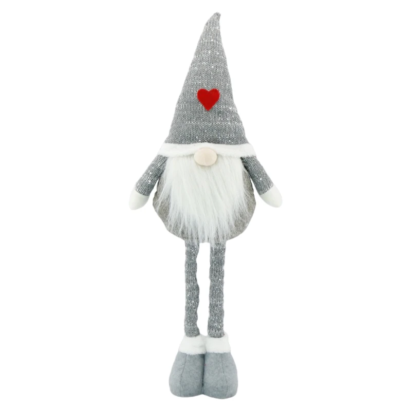 

Thanksgiving Christmas Dwarf Decoration Stretchable Legs Faceless for Doll Gnomes Plush Elf Toy Gift for Kids Xmas Tree Home