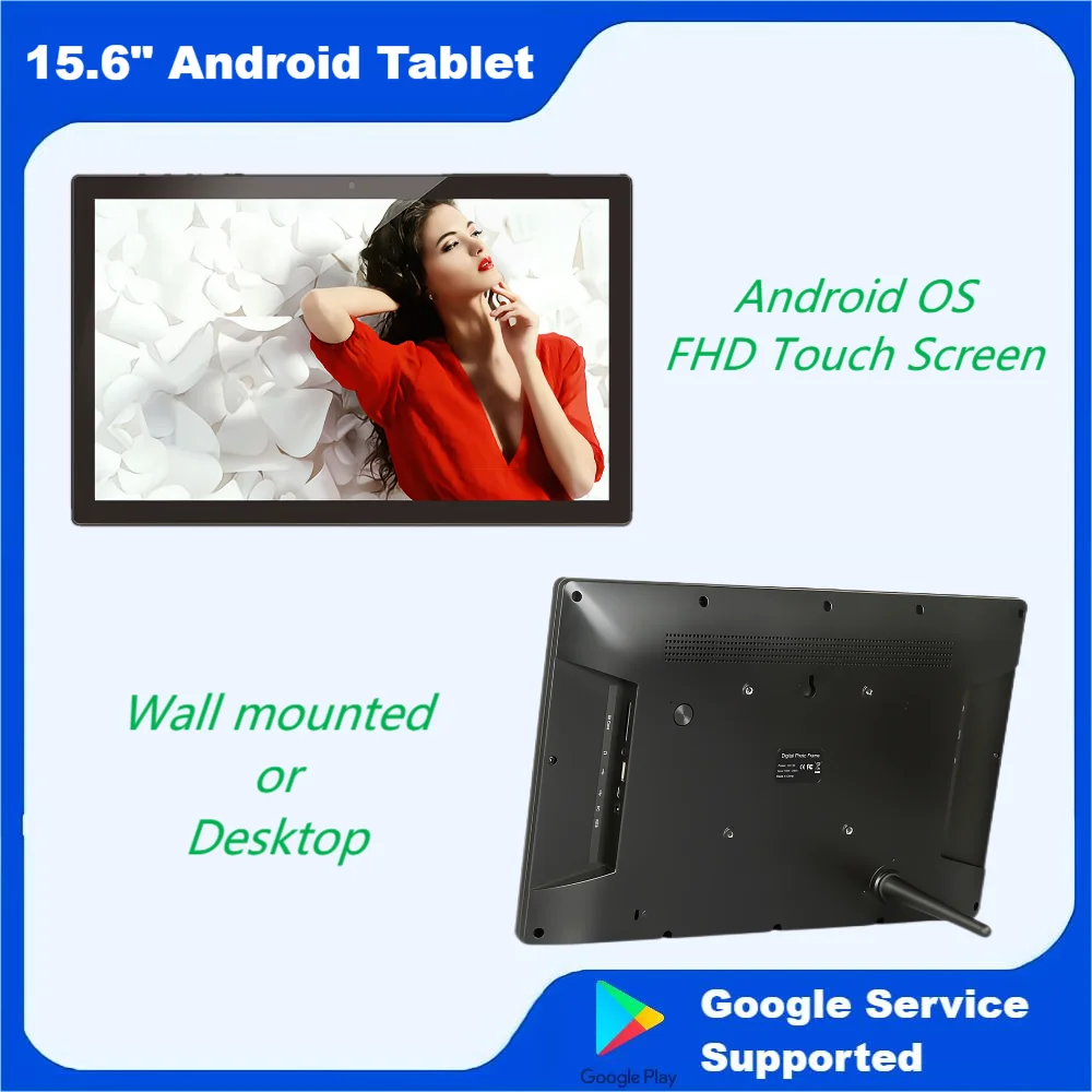 

15.6 Inch Android Touch Screen Industrial Tablet Desktop Advertising Machine Media Player Wall Mount Monitor VESA WIFI HDMI