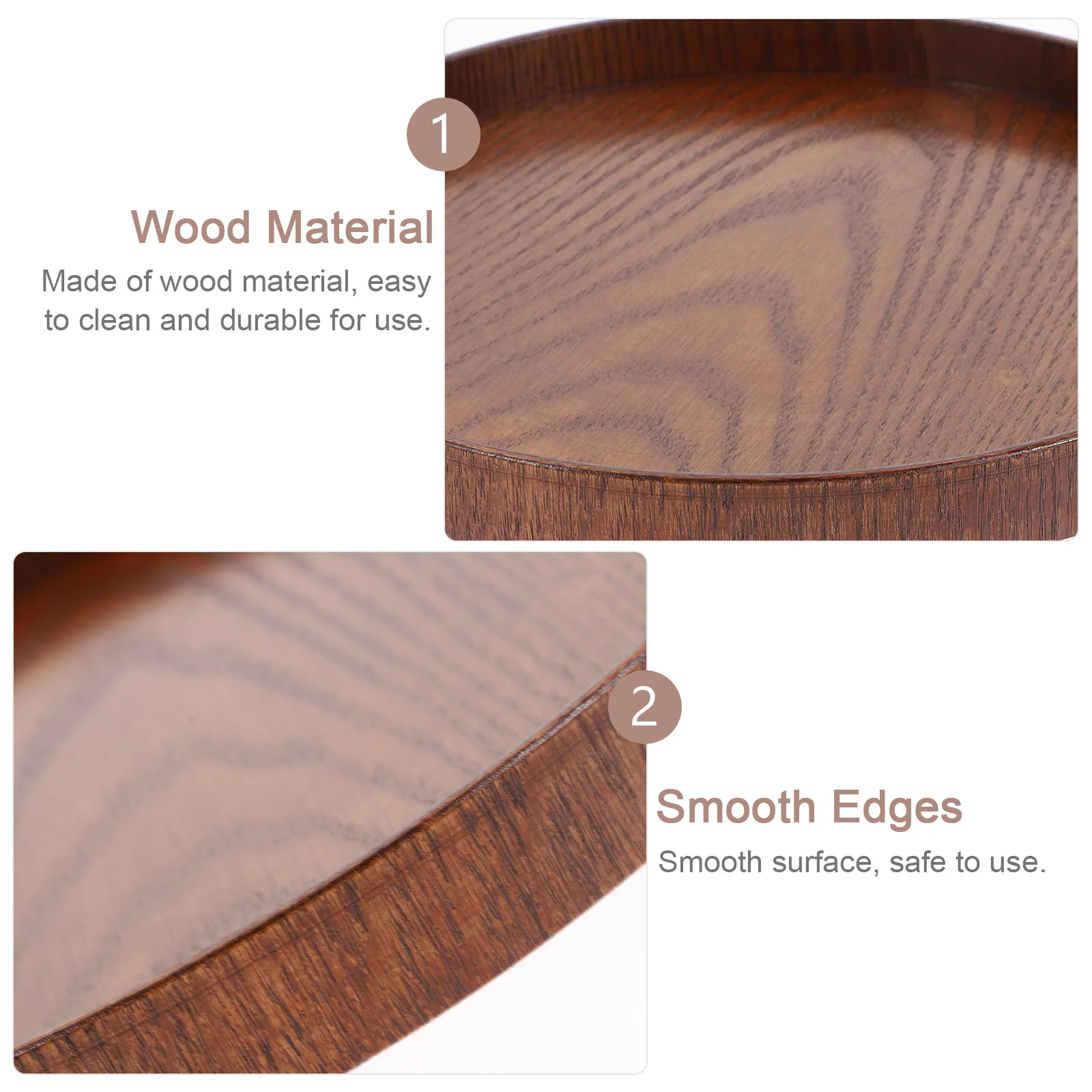 

Tray Trays Serving Wooden Coffee Large Decorative Wood Handles Decor Table Desktop Fruit