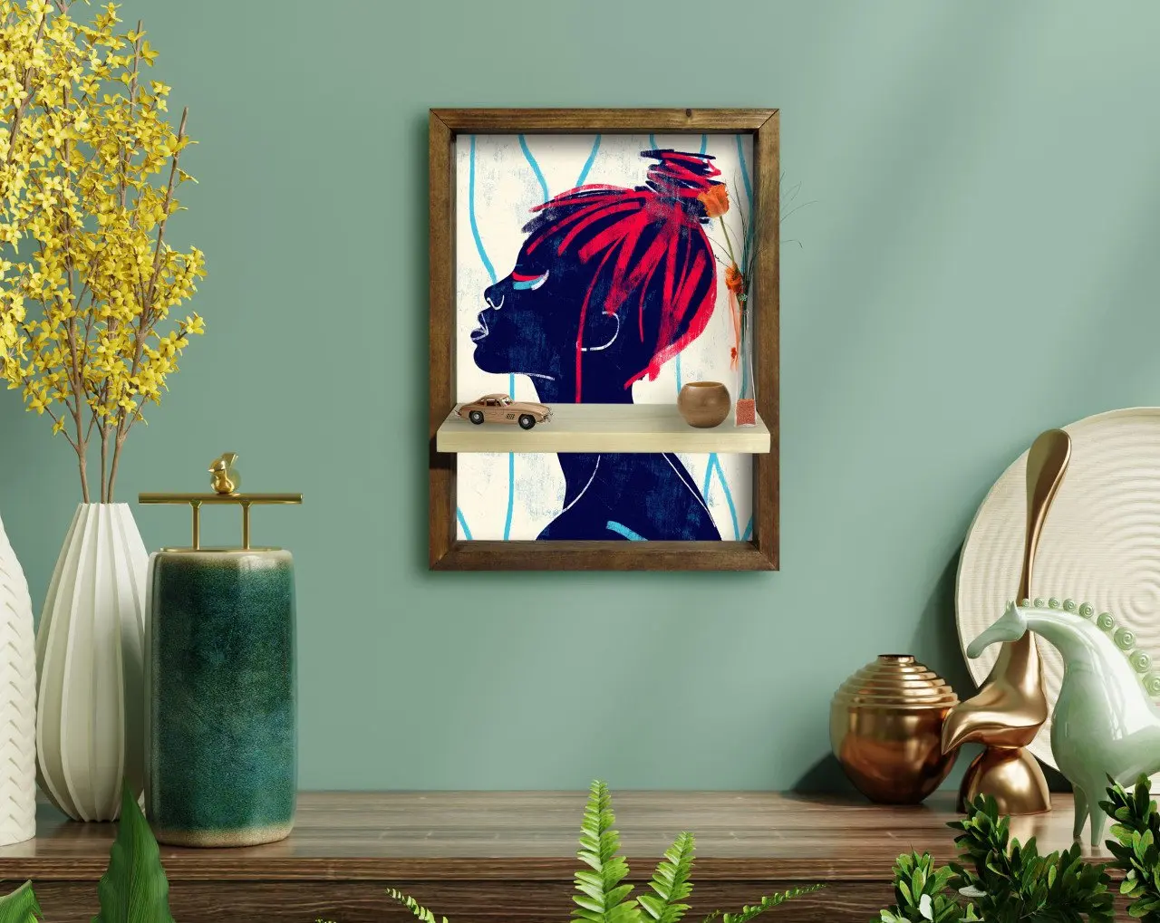 

Настенный стол BK Home из натурального дерева рама рафикс-26