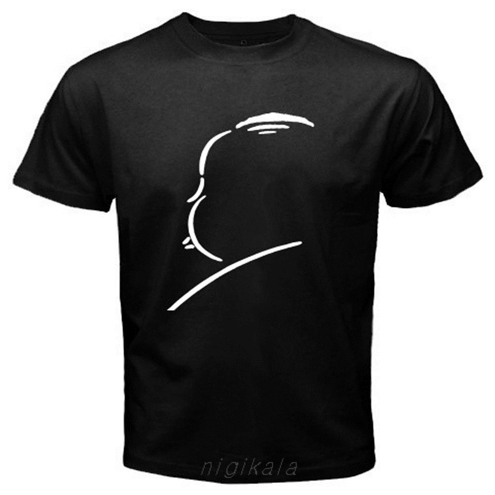

New Alfred Hitchcock Crime Logo Men's Black T-shirt Summer Fashion Funny Printing Casual 100%Cotton Tee