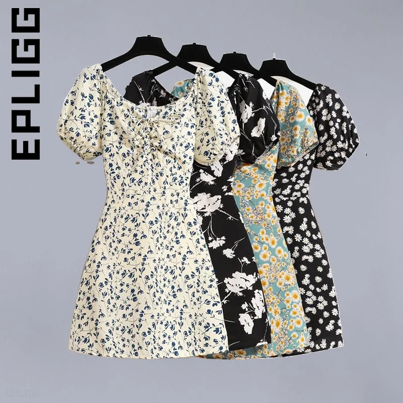 

Платье Epligg женское без бретелек, элегантное однотонное миди-платье, Клубное милое простое платье, женская одежда