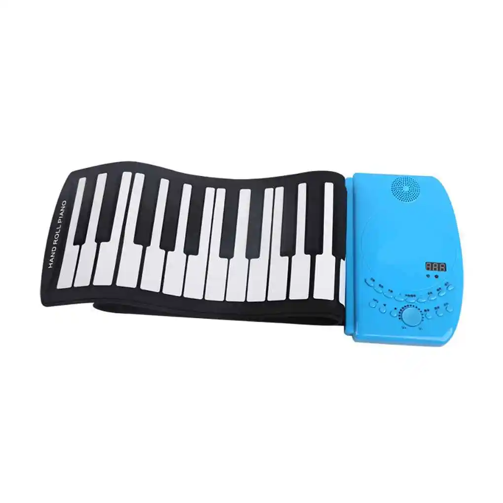 

88 Keys Roll Up Portable Soft Flexible Electronic Music Keyboard Piano Built-in Loud Speaker Lithium Battery Organ