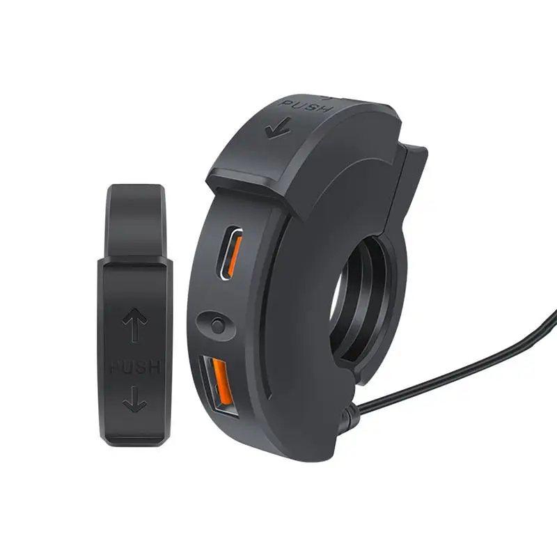 Зарядное устройство USB для мотоцикла 30 Вт ультра-узкое на водонепроницаемое