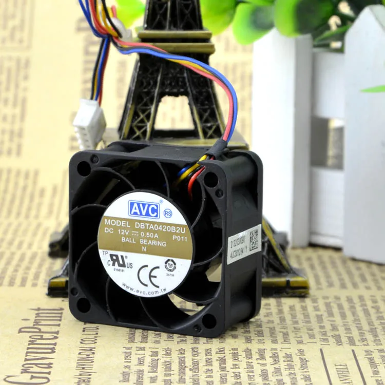 Новинка для AVC 4020 4CM 40*40*20MM 12V 0.50A DBTA0420B2U 4-проводной скоростной вентилятор