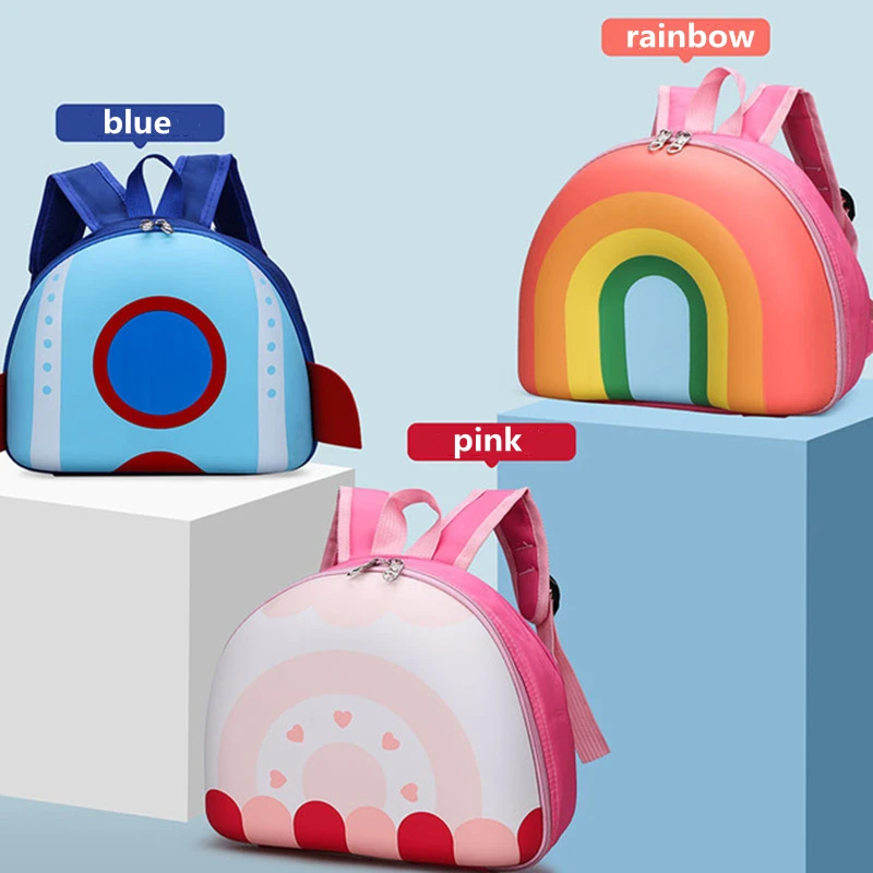 Primary Cartoon School Anime Bag 3D Cake Rainbow Doughnut Bag Girl Boy Travel Bag In Kindergarten Cute Kids Backpack Mochila