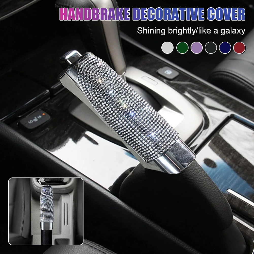 

New Luxury Bling Car Gears Handbrake Cover Car Decoration Car Styling Diamond Pink Car Assessoires Interior for Women Girls