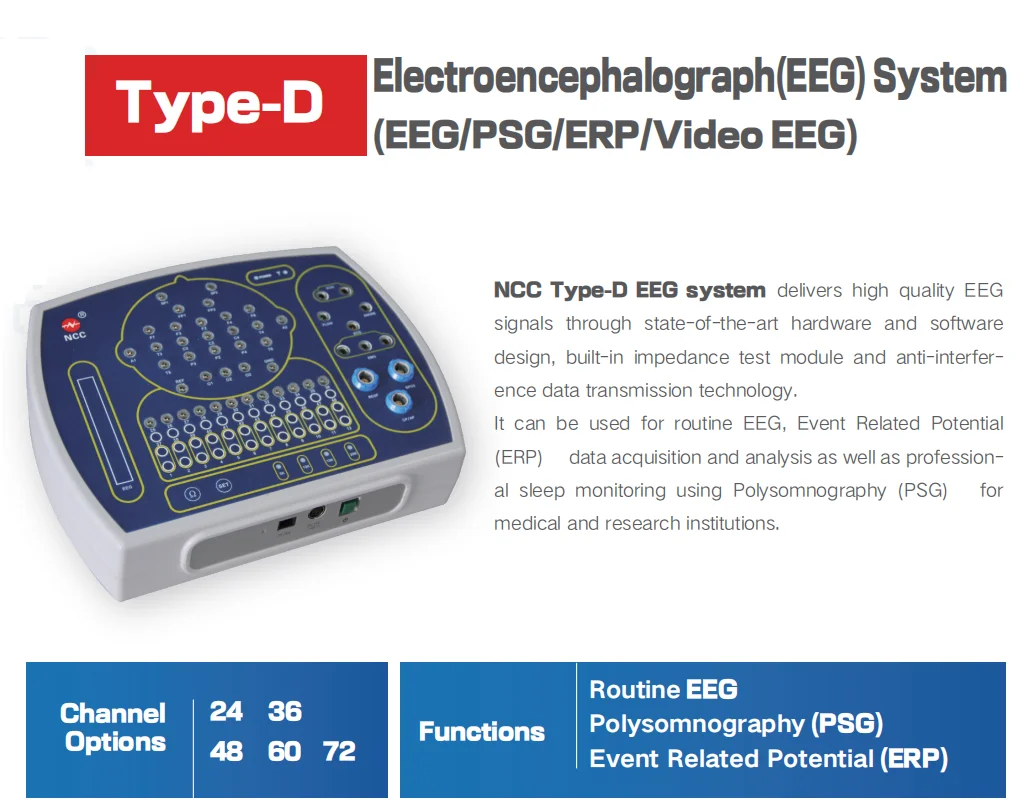 24/36/48/60-канальный аппарат EEG/цифровой электроцентрофотограф Нейрофидный обратный
