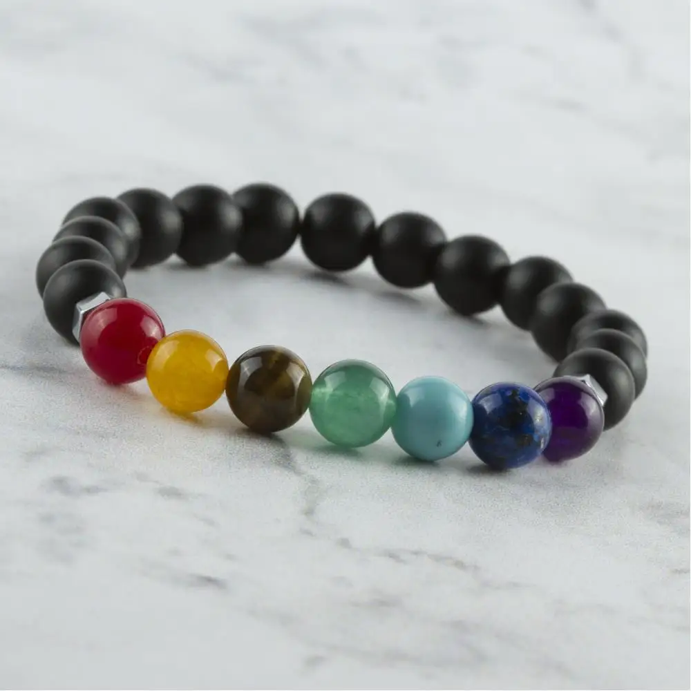 

Браслет Чакра из натурального камня, 7 шт.