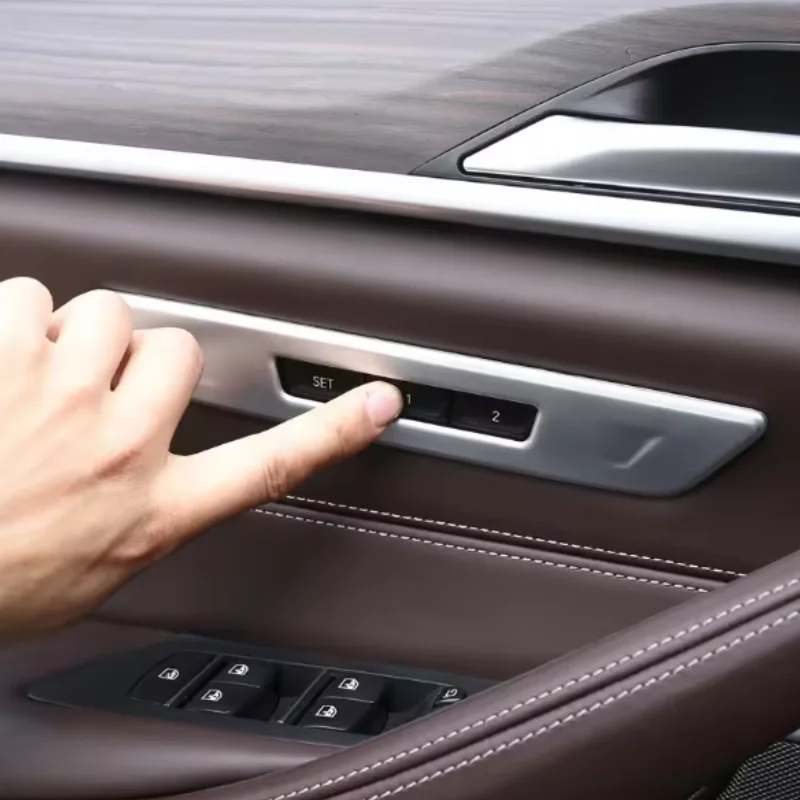 Фото Для BMW 5 серии 6 серии GT G30 G32 2017-2022: накладка на кнопку блокировки сиденья с эффектом карбона из ABS-пластика, аксессуар для автомобиля №4