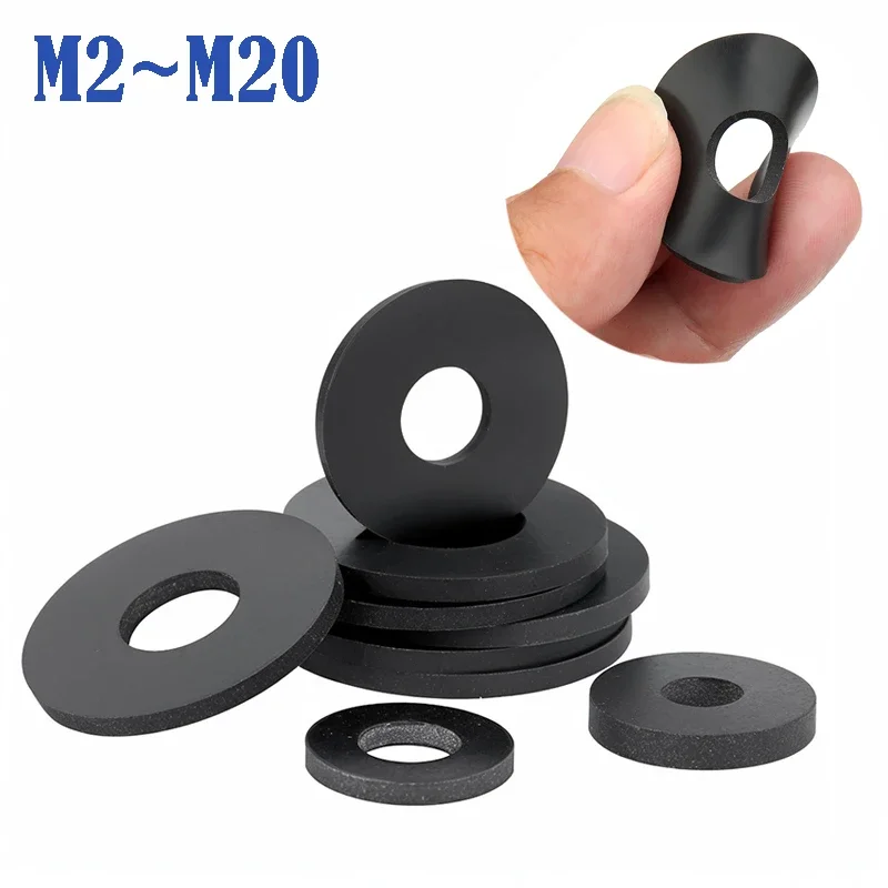 

Черные силиконовые плоские шайбы M2-M20