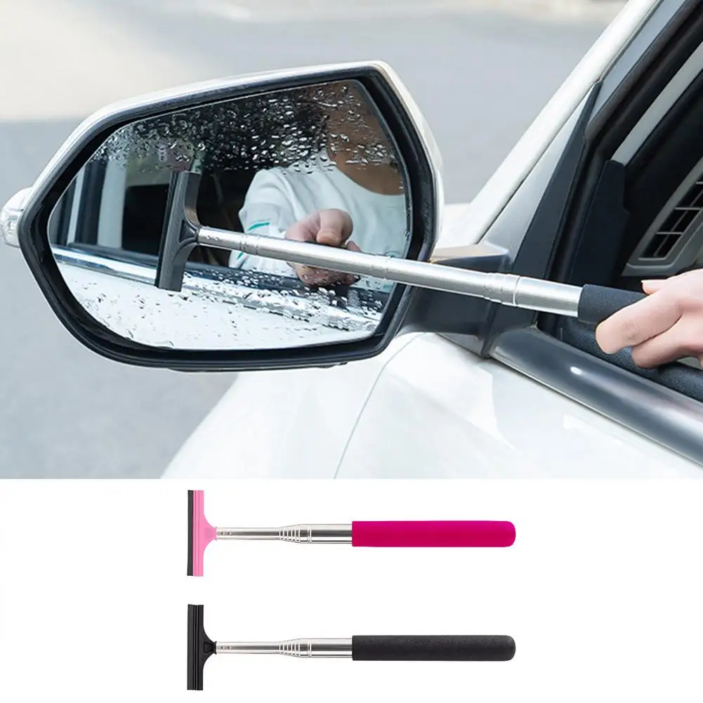 

Car Side Mirror Squeegee Retractable Wing Mirror Wiper Cleaner Vehicle Interior Exterior Accessories for Rainy Foggy Weather