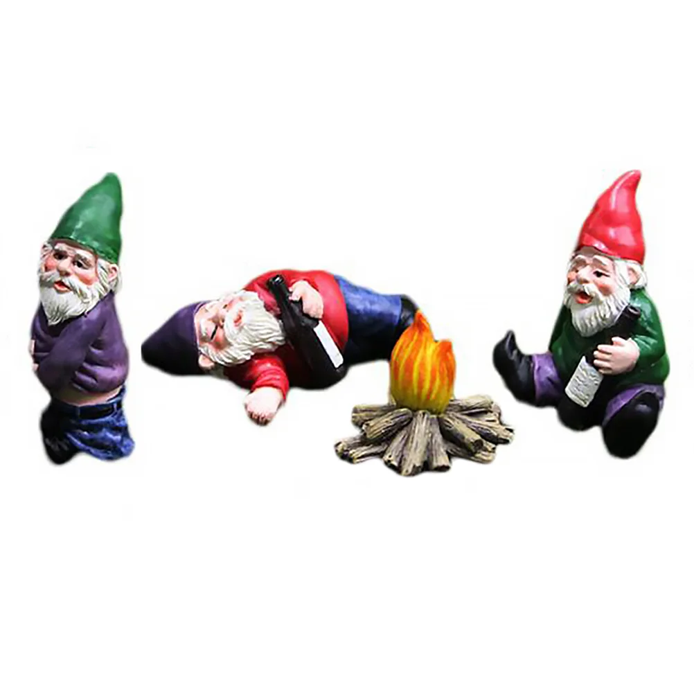 

Garden Dwarf Gnome Gnomes Figurine Statue Decoration Figurines Camping Miniature Mini Resin Small Decorations Ornaments