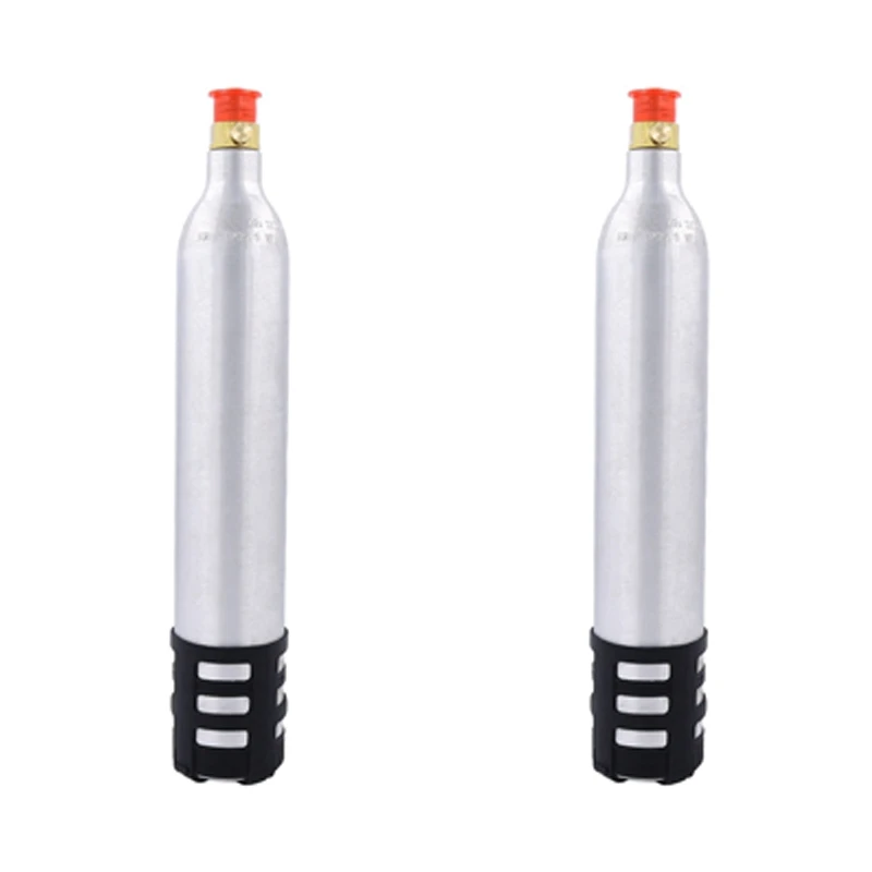 

2X 0.6L Black Soda Maker Refillable Soda Bottle Spare Reusable CO2 Cylinder Accessory For Soda Machines