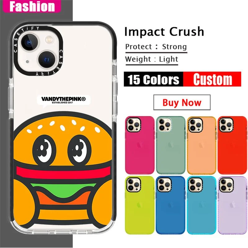 

CASETIFY Hamburger TPU Cases For Iphone 13 12 11 14 Pro Max XR XS XS Max 14 Plus Lady Girl Anti-drop Soft Clear Cover D0505