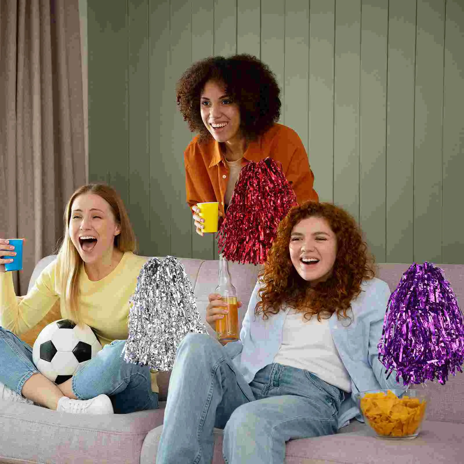 Опора для выступлений Cheer Pom Poms ручная наклейка встряхивания букета красочные