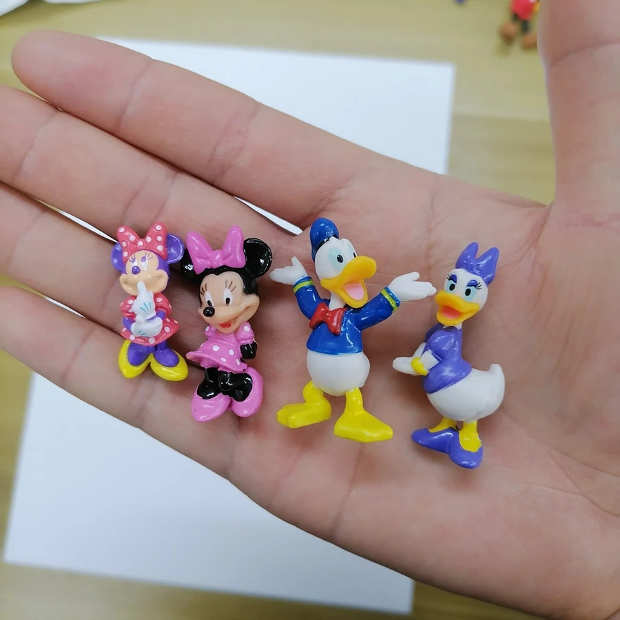 

Disney Cartoon Mickey Mouse Minnie Donald Duck Daisy Mini Figure DIY Pendants Ear Rings Figurine Doll Toy Miniature Girls Gifts