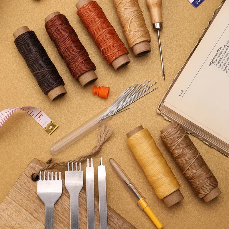IMZAY Набор Для Перфорации Кожи С Большими Швейными Иглами Инструменты Пробивания